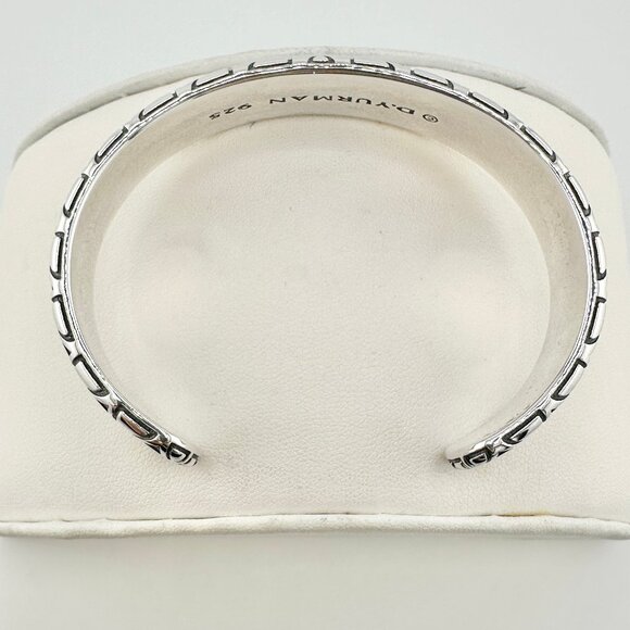 David Yurman Wide Southwest Cuff Bracelet in Sterling Silver - 17mm - Medium - Picture 12 of 13